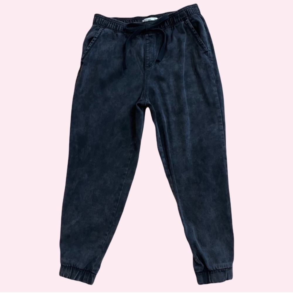 Abercrombie & Fitch Faded Black Joggers Ankle Lounge Track Pants Streetwear Med